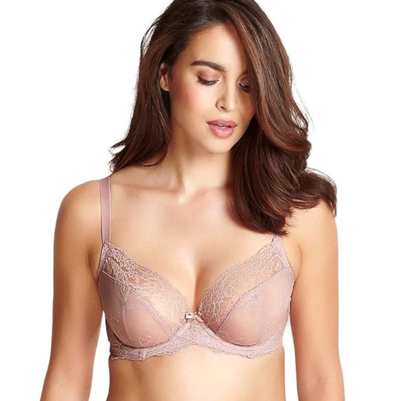 Pananche Ana plunge Bra Size 32FF (UK sizing) Lace Bra Nude; Brand New with Ta… - Picture 8 of 8